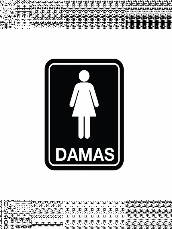 Placa para baño femenina