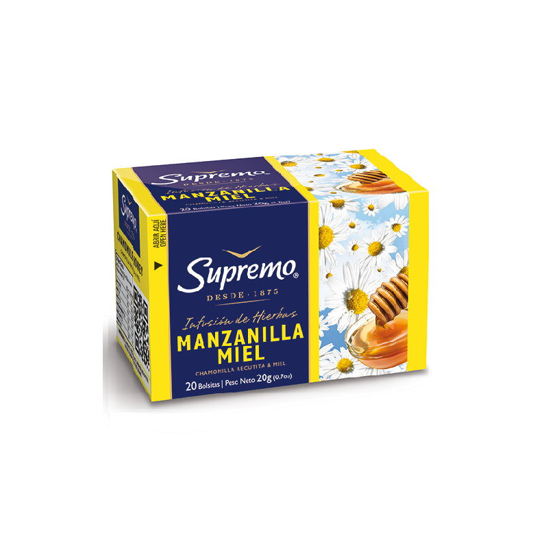 Té Supremo Manzanilla con Miel Paquete x 20 Unidades