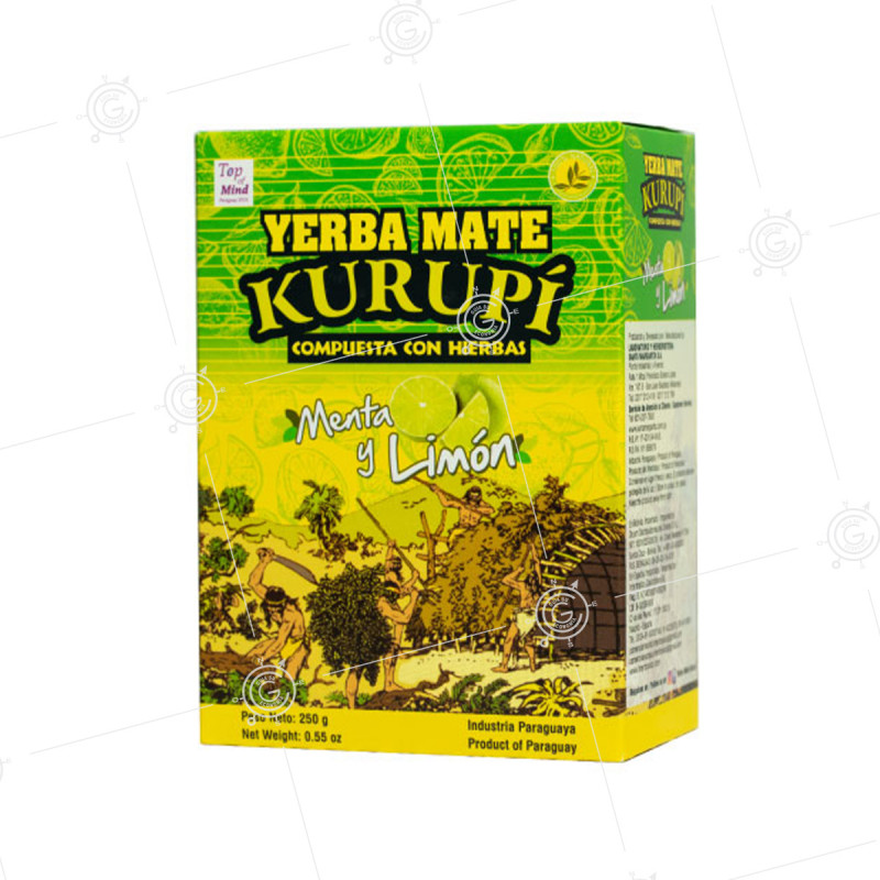 Yerba Mate Kurupí Menta Limón 500 Gr Unidad