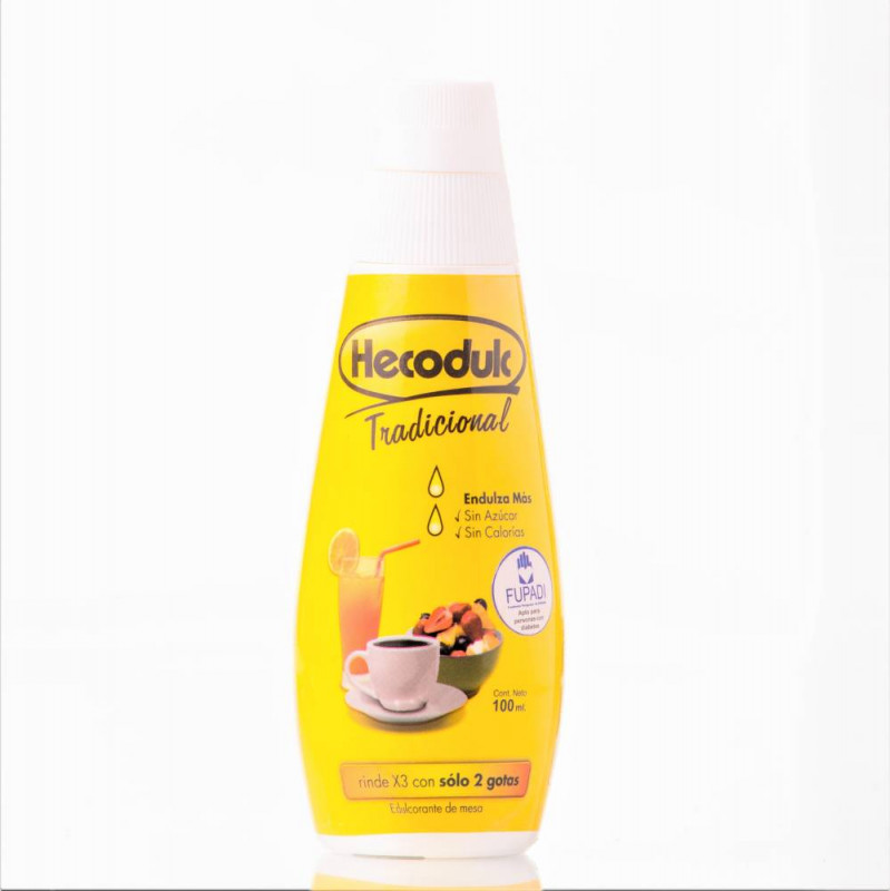 Edulcorante Liquido Hecodulc Tradicional Amarillo 100 ml Unidad