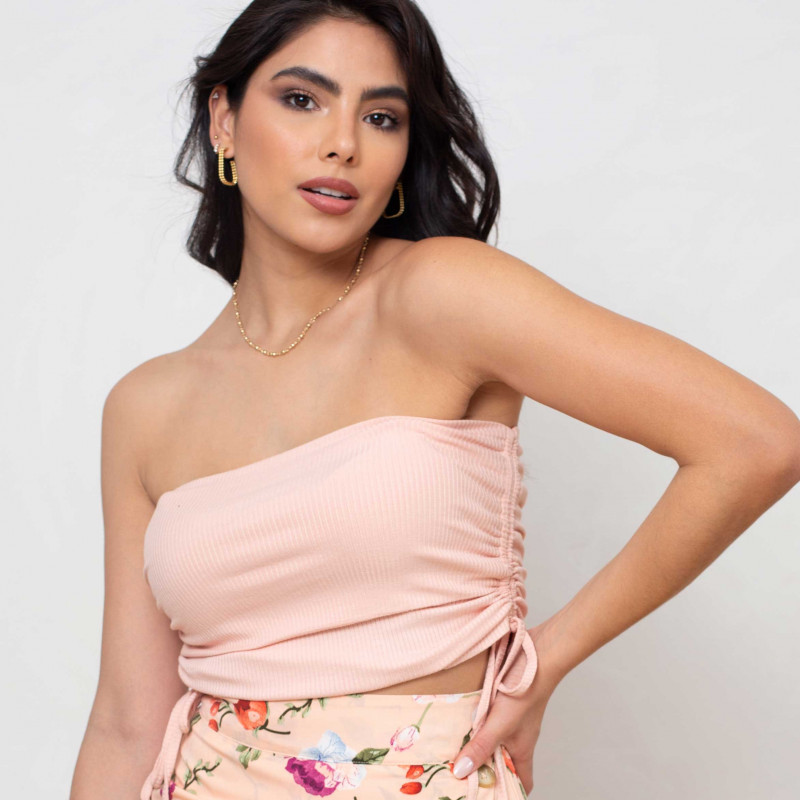 Crop Top OOF Shoulder Rosado Cod. 221452