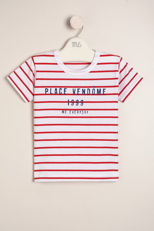 remera place vendome bco/rojo