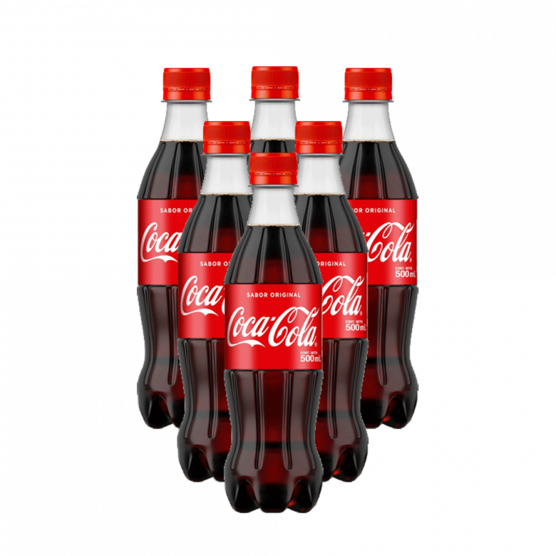 Gaseosa Coca Cola Normal 500 ml Pack x 6 Unidades