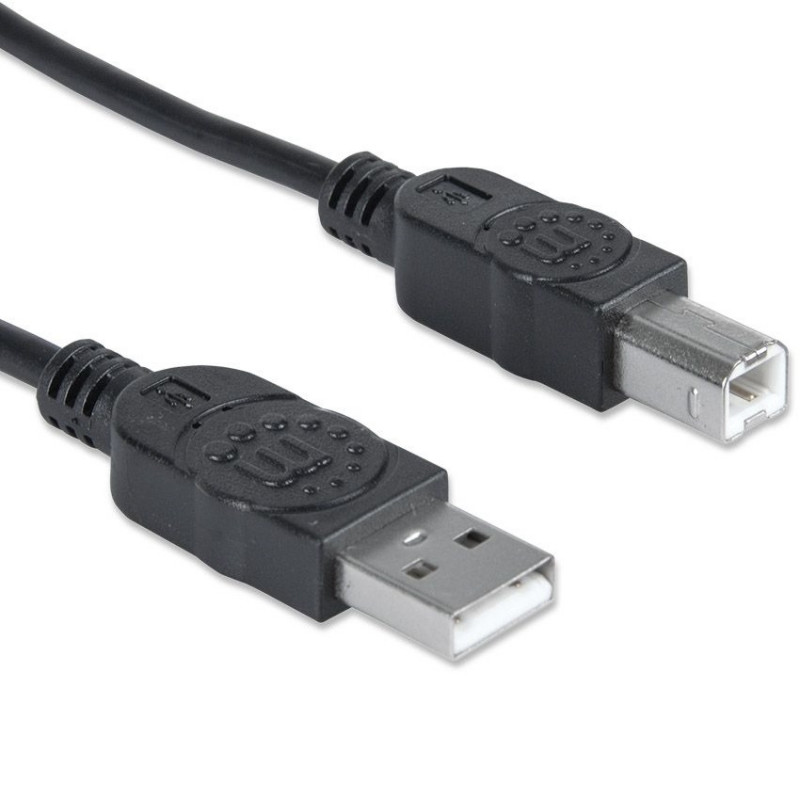 Cable de Impresora Rohs USB 2.0/1.5m/28AWG+24AWG - Negro