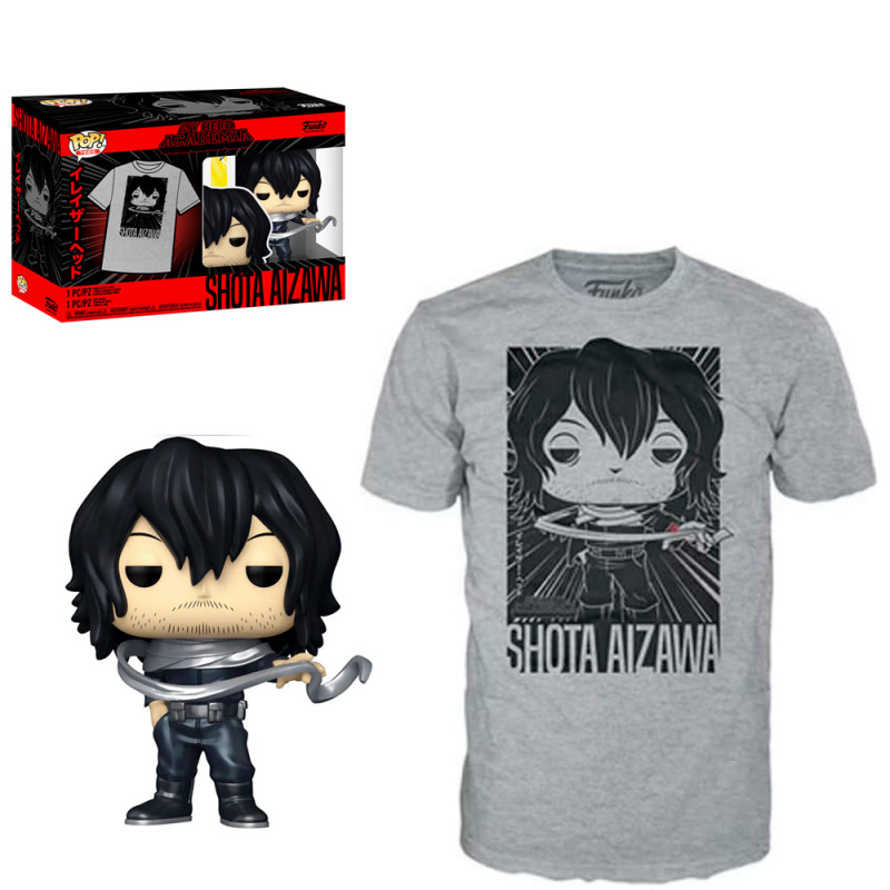 BOX FUNKO POP MY HERO ACADEMIA - SHOTA AIZAWA + CAMISETA TEE BUNDLE *Mediano (M)*