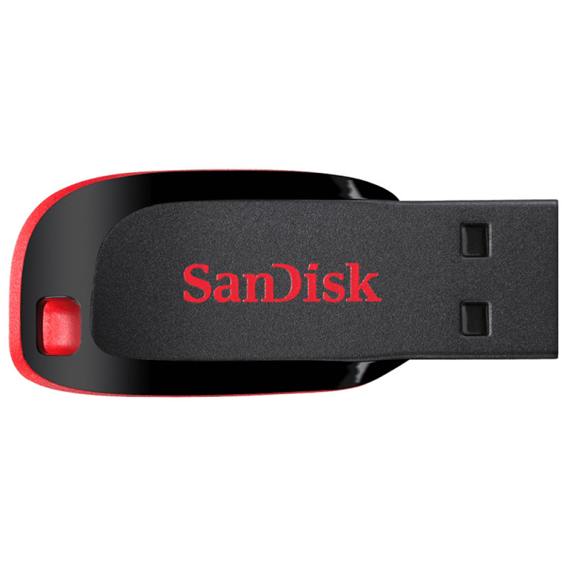 Pendrive SanDisk Cruzer Blade SDCZ50-032G-B35 de 32GB USB - Negro/Rojo