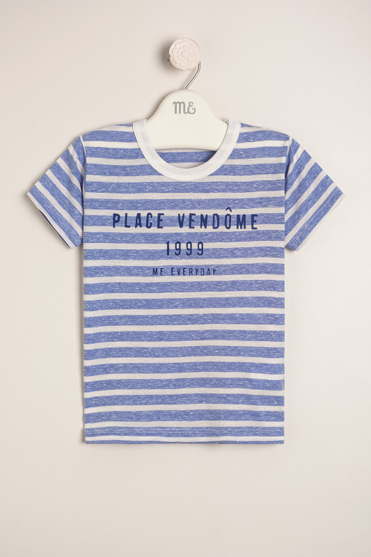 remera rayada place vendome bl/cel