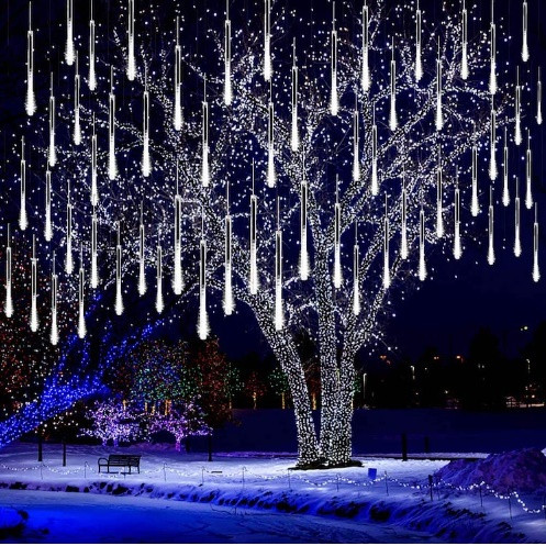 LUCES TUBO BLANCAS  METEORO NAVIDEÑAS