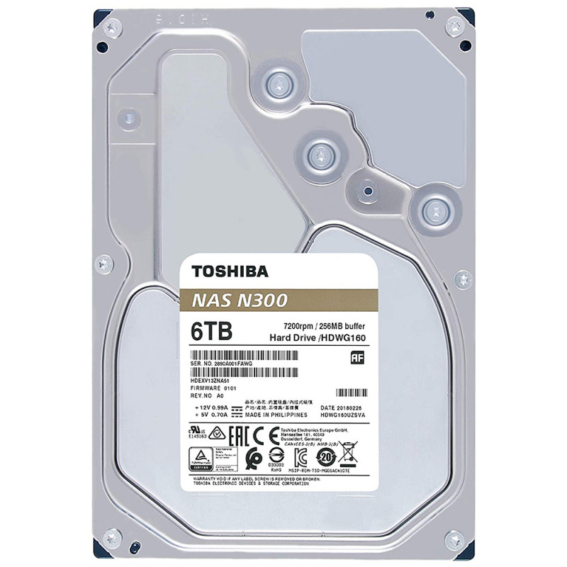 HD 3.5" Toshiba Surveillance S300 HDWT840 de 4TB 5400RPM 256MB