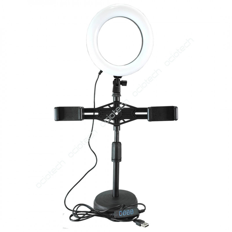 Aro led con soporte para celular