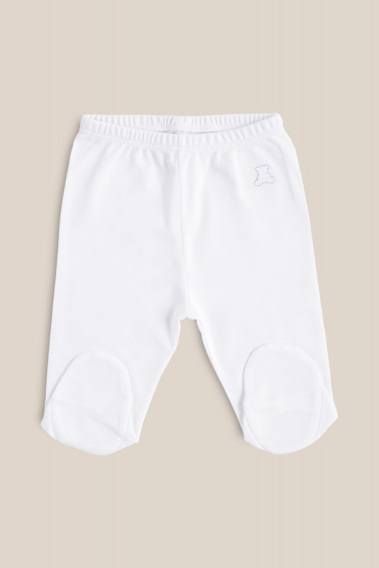 pantalon logo con pie blanco/cel