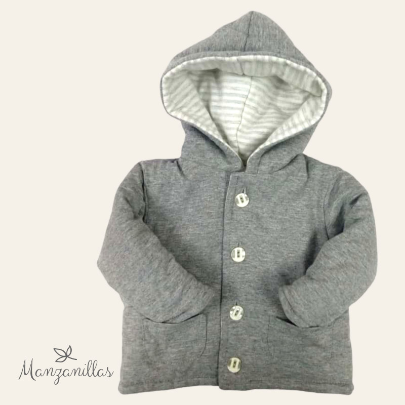 Campera Gris Rayas Bariloche 1449