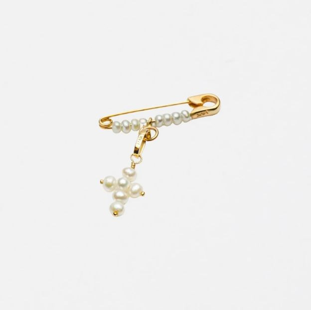 pear cross baby pin