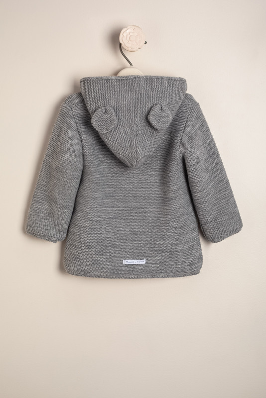 campera forrada con pielcita gris