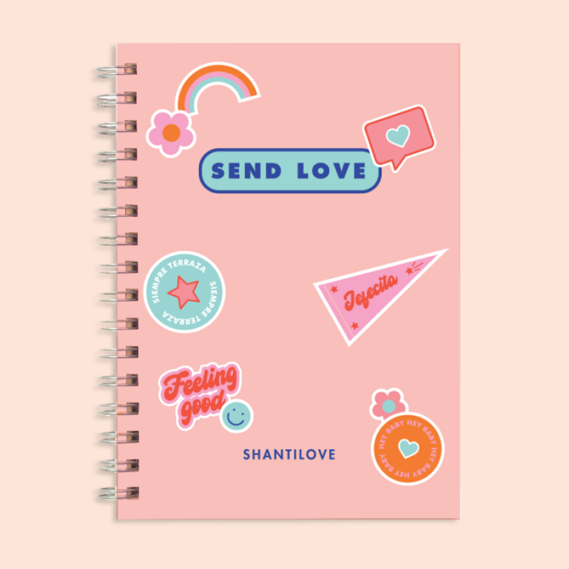 Cuaderno rayado A5 "Send love" (Shantilove)