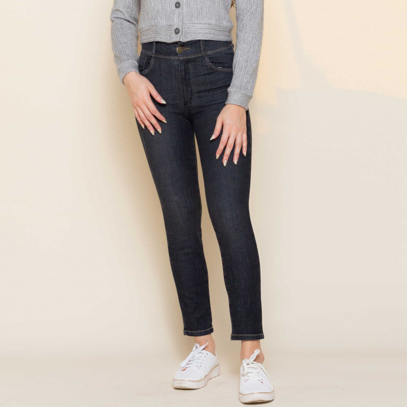 Cropped Jeans Negruzco Cintura Intermedia Cod. 1230185