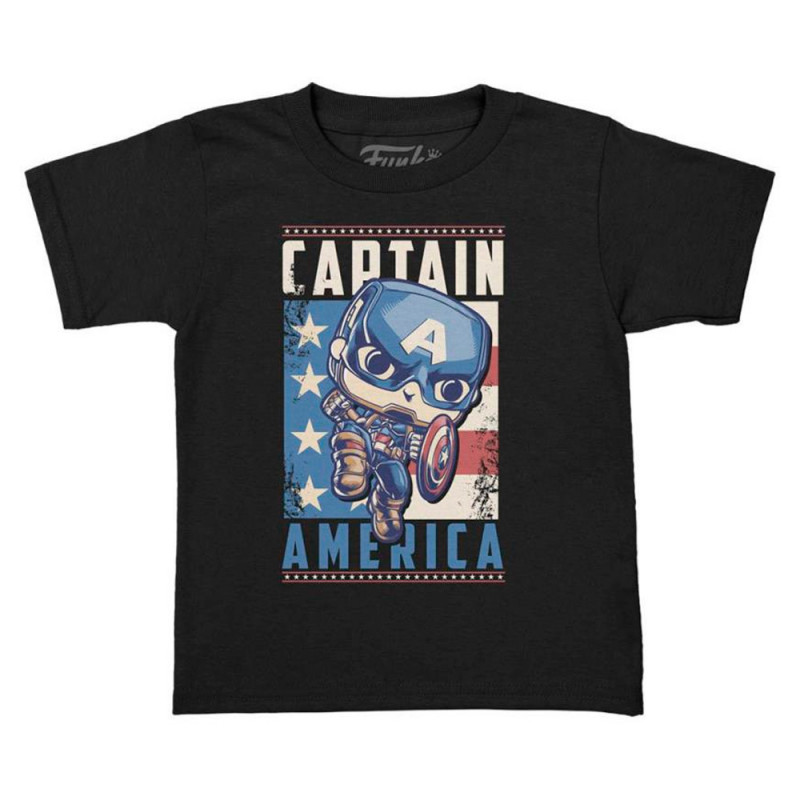 FUNKO TEES POCKET + TEE MARVEL CAPTAIN AMERICA (KIDS)