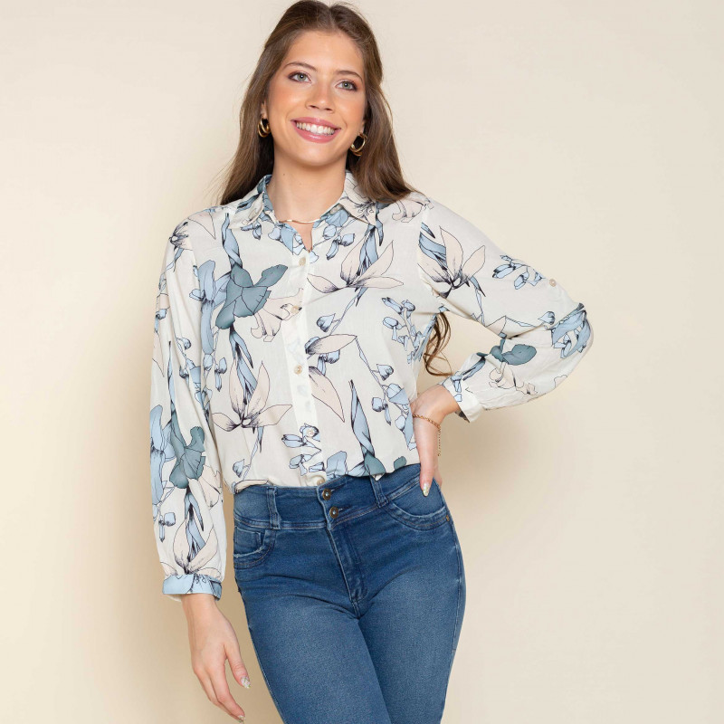 Camisa Estampada Mangas Largas Cod. 7230199