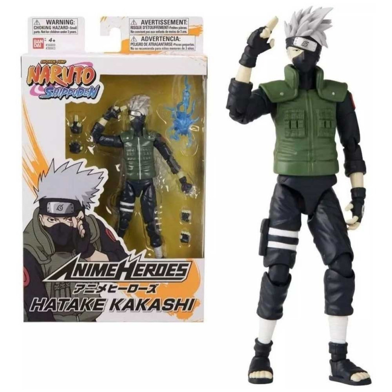 BANDAI NARUTO SHIPPUDEN ANIME HEROES - HATAKE KAKASHI