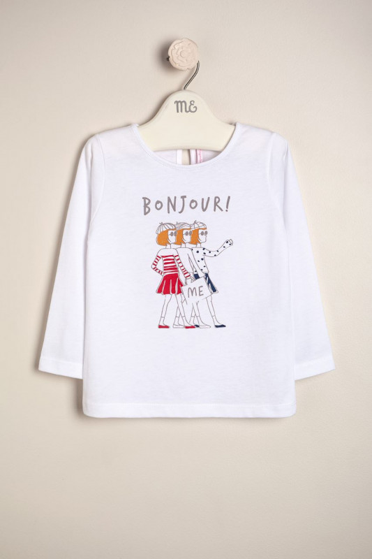 remera estampada bonjour