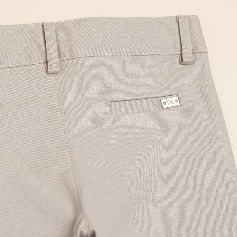 pantalon de gabardina gris