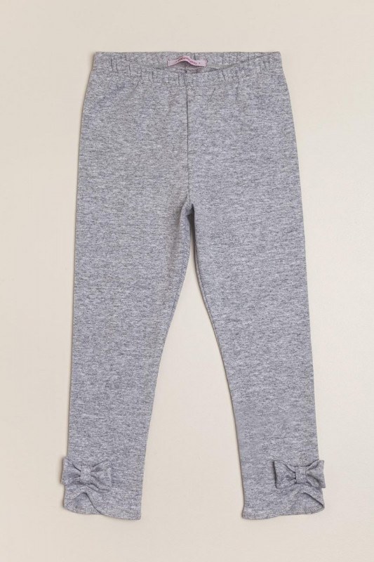 leggins con moño gris