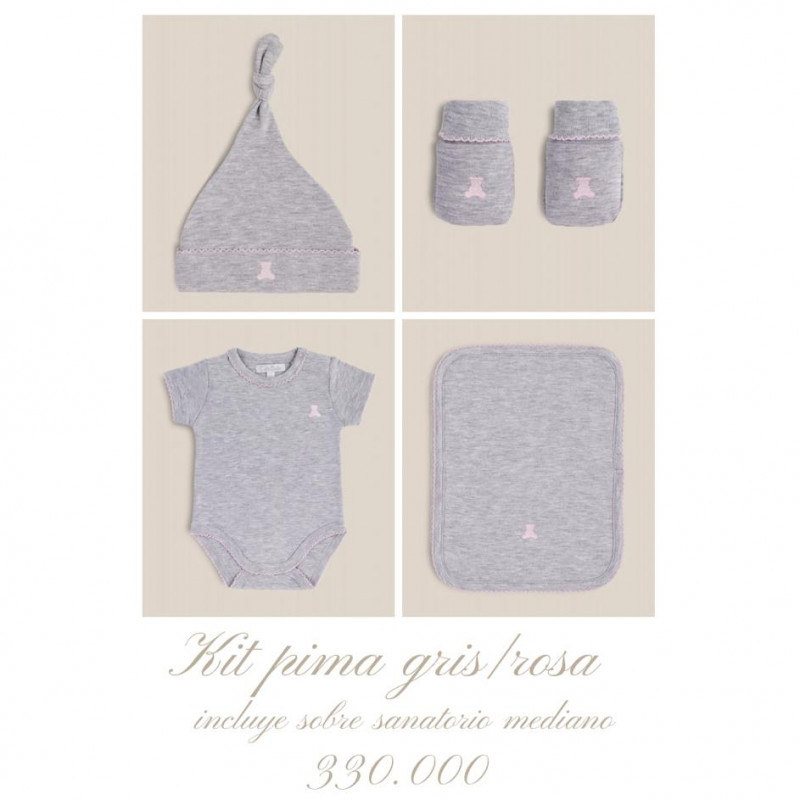 body logo mc gris/rosa