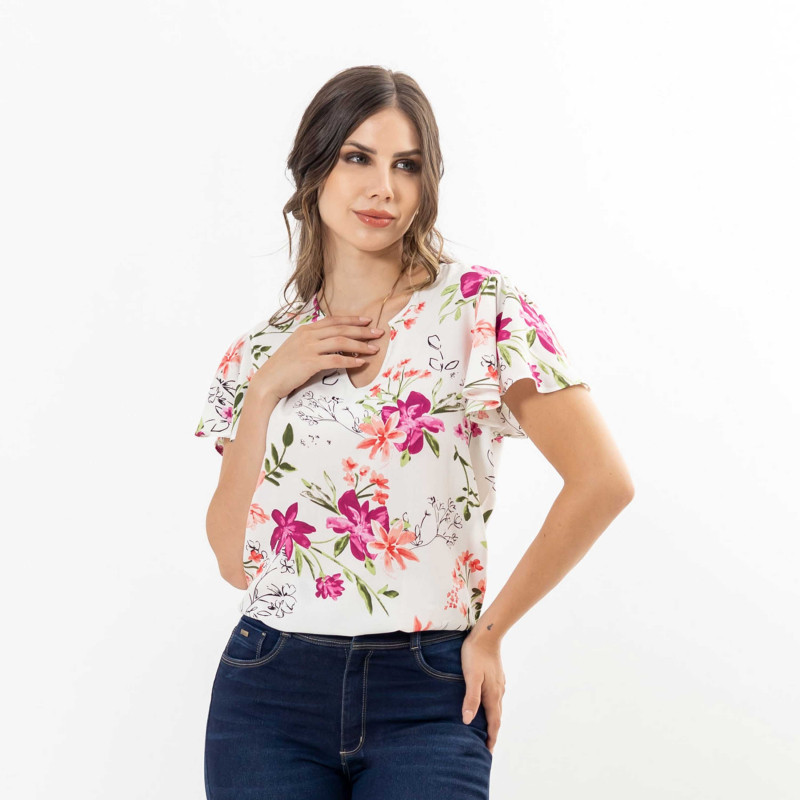 Blusa Estampada Mangas Cortas Cod. 7230471