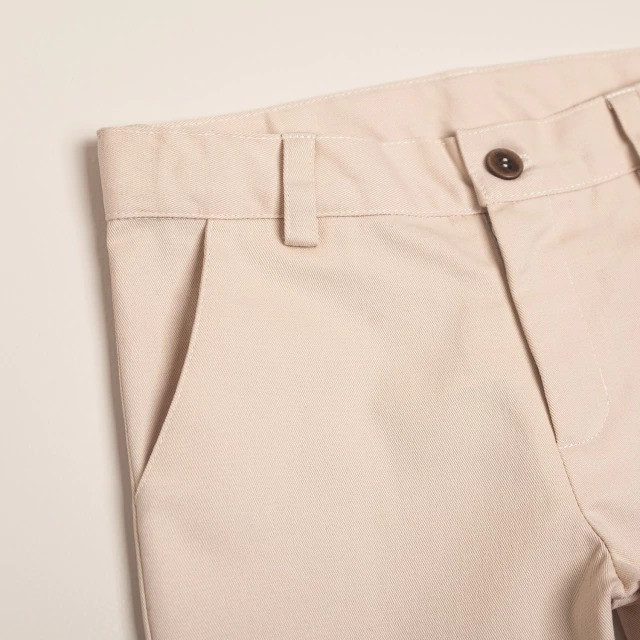 bermuda de gabardina geox beige