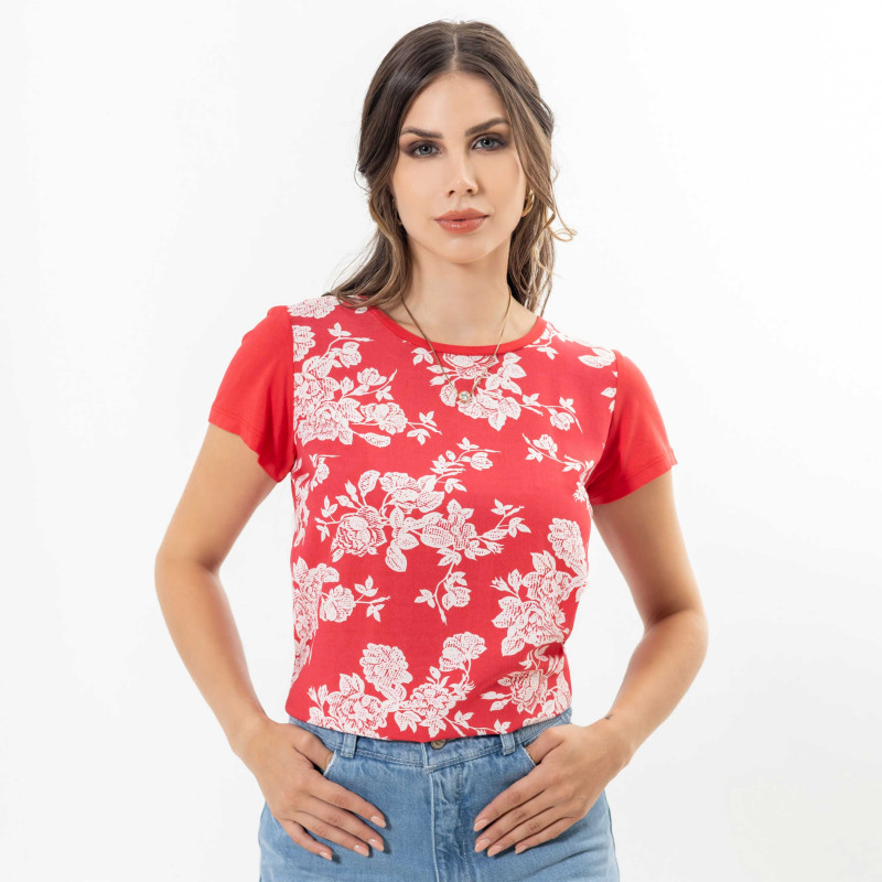 Blusa Estampada Mangas Cortas Cod. 223532