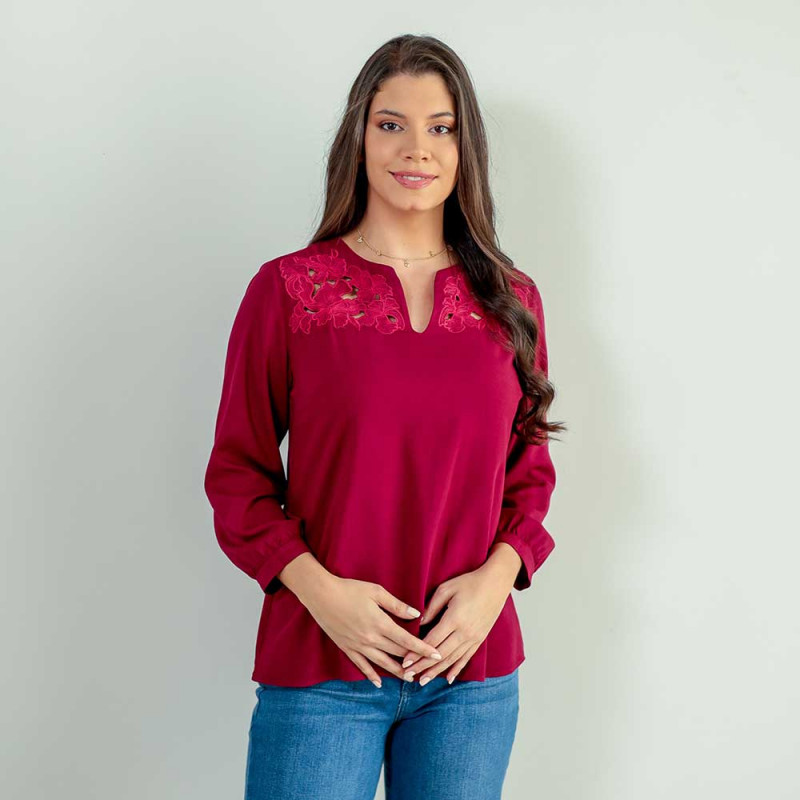 Blusa Bordada Mangas Largas Cod. 223278