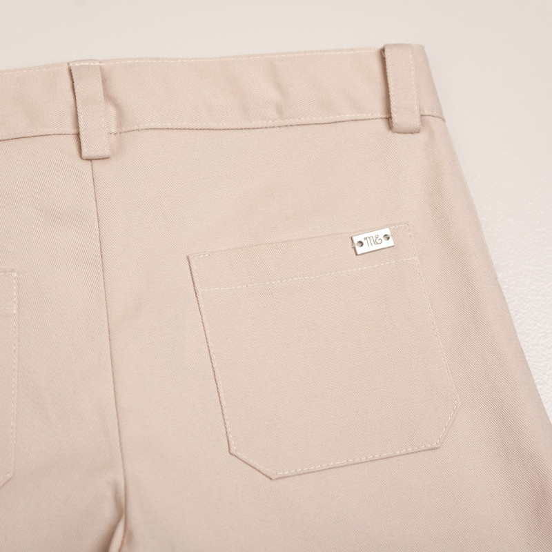 bermuda de gabardina geox beige