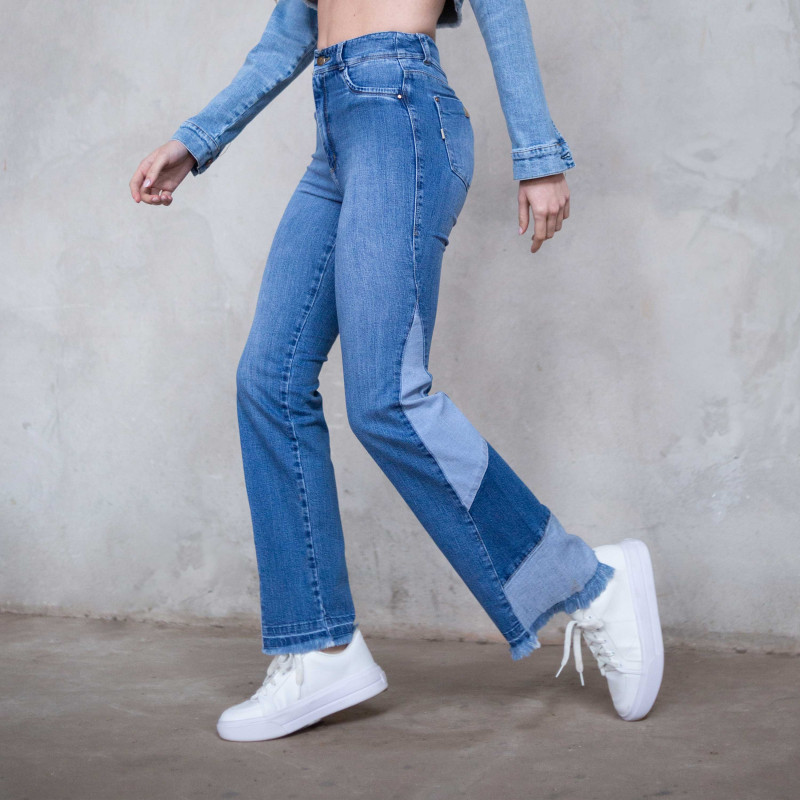 Pantalón Oxford Patchwork Jeans Cod. 1220267A