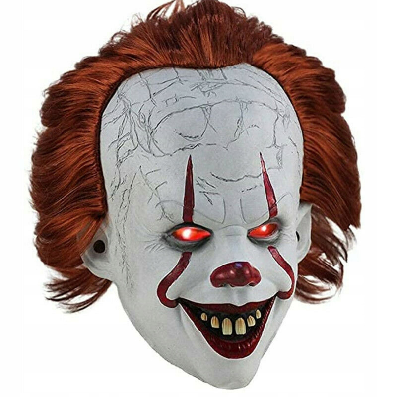 MASCARA HALLOWEEN LED PENNYWISE LATEX