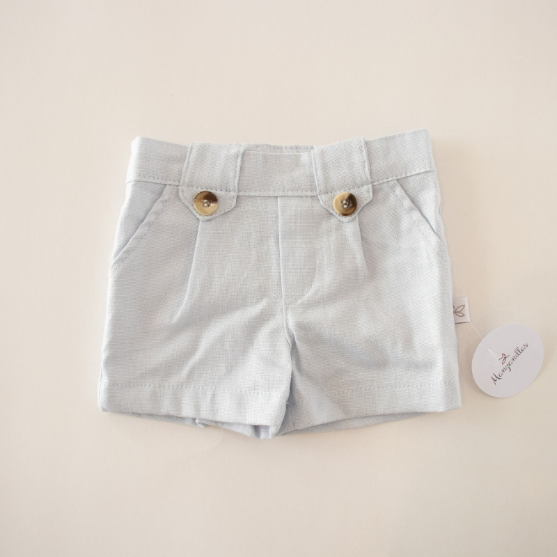 Short De Lino Texas 420 Celeste