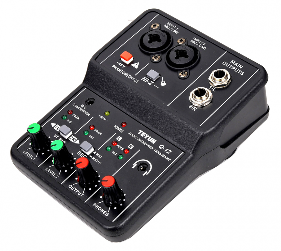 Consola/ Interfaz de audio USB TEYUN Q 12