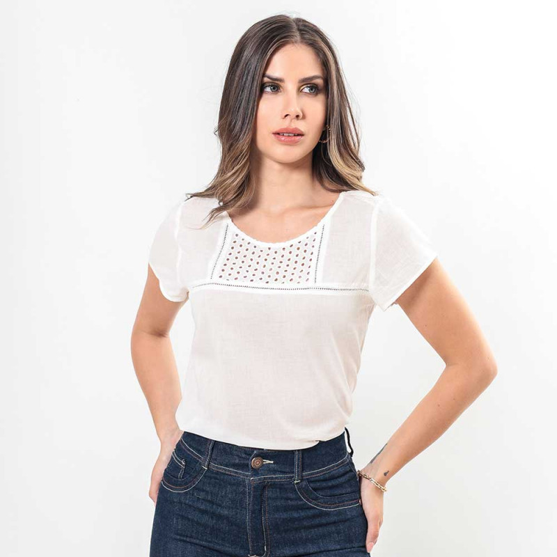 Blusa Combinado Broderie Cod. 7230540