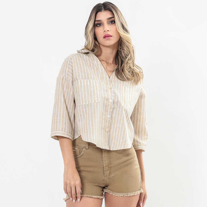 Camisa Oversize Mangas 3/4 Cod. 7230514