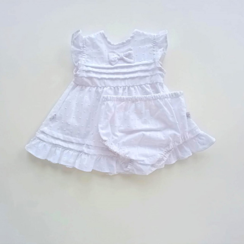 Vestido Con Bombacha Y Moño Ibiza 340 Blanco