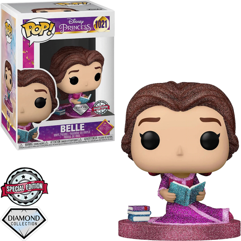 FUNKO POP DISNEY PRINCESS ULTIMATE - BELLE 1021 *DIAMOND SPECIAL EDITION