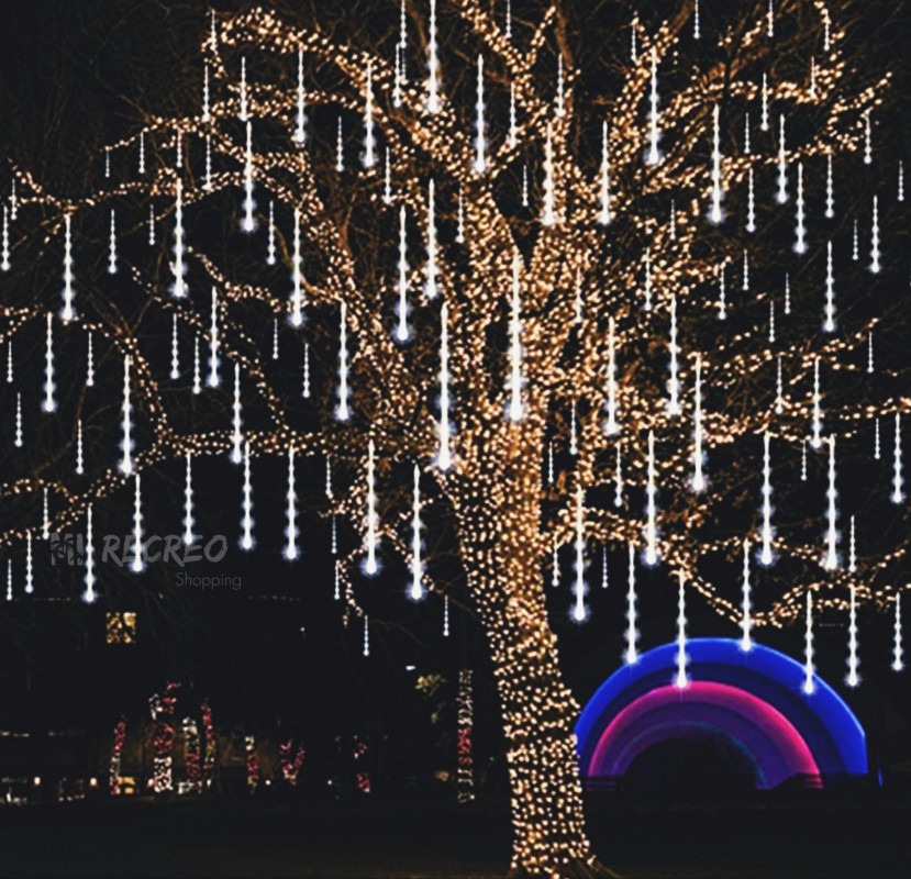 LUCES TUBO BLANCAS  METEORO NAVIDEÑAS