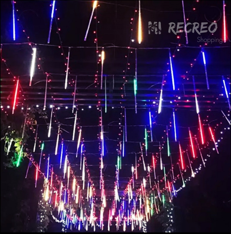 LUCES TUBO MULTICOLOR METEORO NAVIDEÑAS