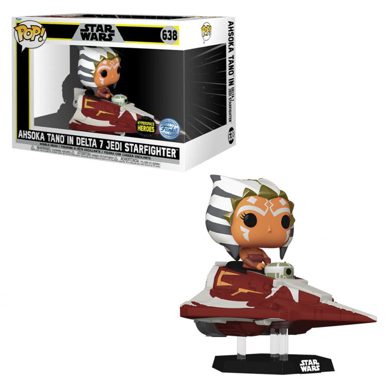 FUNKO POP RIDES STAR WARS - AHSOKA TANO IN DELTA 7 JEDI STARFIGHTER 638