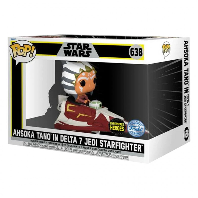 FUNKO POP RIDES STAR WARS - AHSOKA TANO IN DELTA 7 JEDI STARFIGHTER 638