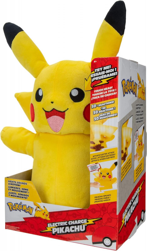 PELUCHE INTERACTIVO POKEMON PIKACHU ELECTRIC CHARGE