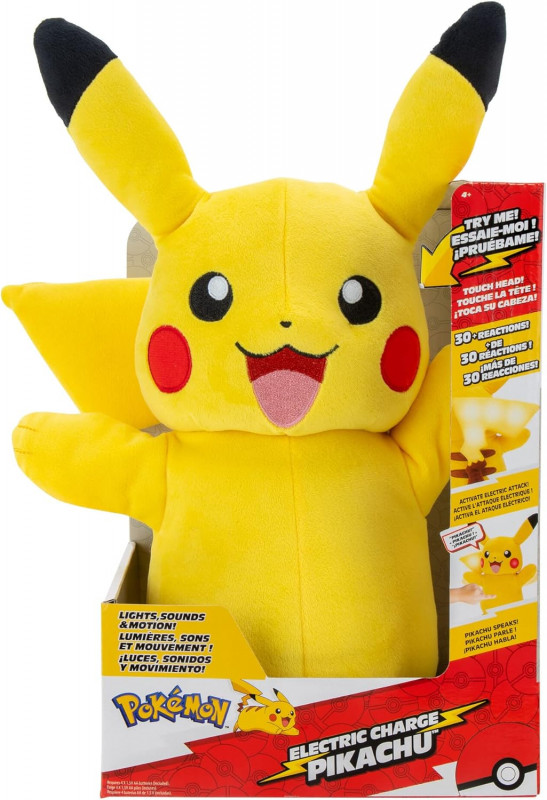 PELUCHE INTERACTIVO POKEMON PIKACHU ELECTRIC CHARGE