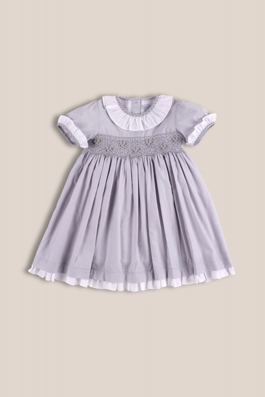 vestido smock gris