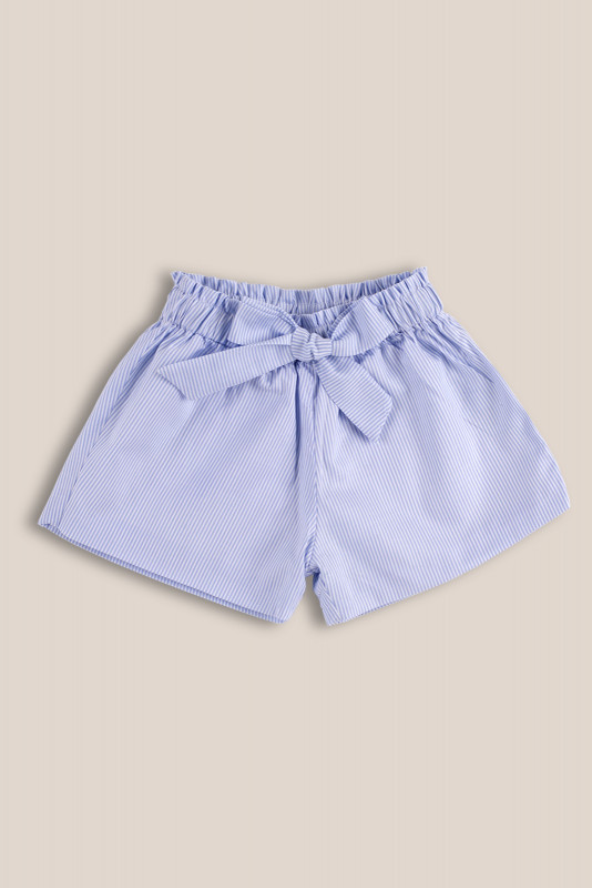 short con lazo rayas celeste