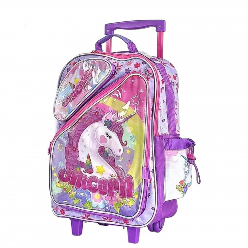 MOCHILA CON RUEDITAS UNICORNIO