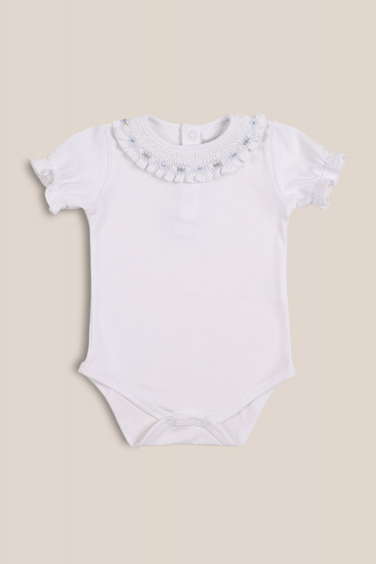 body cuello smock rayas celeste